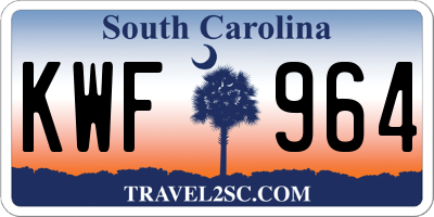 SC license plate KWF964