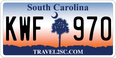 SC license plate KWF970