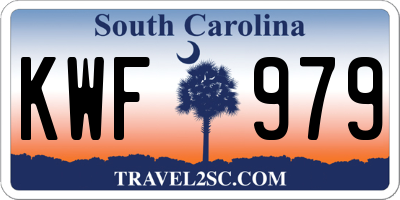 SC license plate KWF979