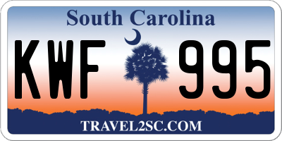SC license plate KWF995