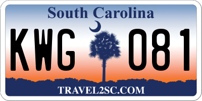 SC license plate KWG081