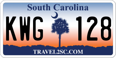 SC license plate KWG128