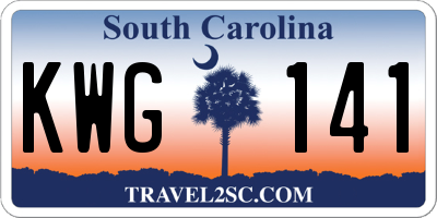 SC license plate KWG141