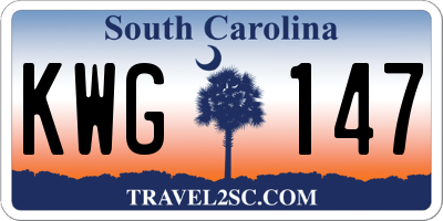 SC license plate KWG147