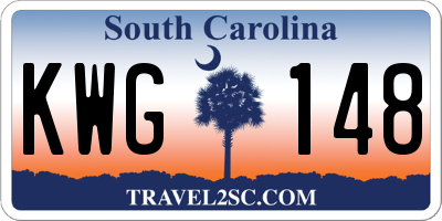SC license plate KWG148
