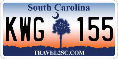 SC license plate KWG155