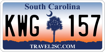 SC license plate KWG157