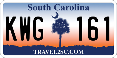 SC license plate KWG161