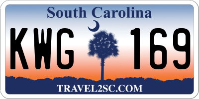 SC license plate KWG169