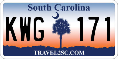 SC license plate KWG171