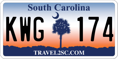 SC license plate KWG174