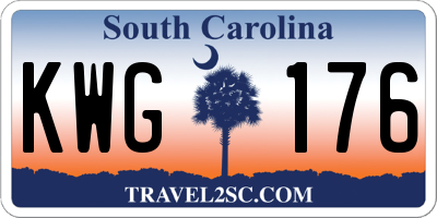 SC license plate KWG176