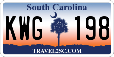 SC license plate KWG198
