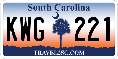 SC license plate KWG221