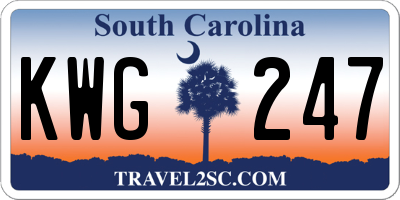 SC license plate KWG247