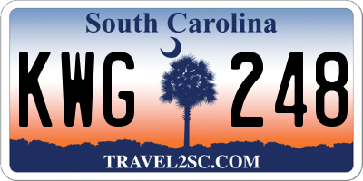 SC license plate KWG248
