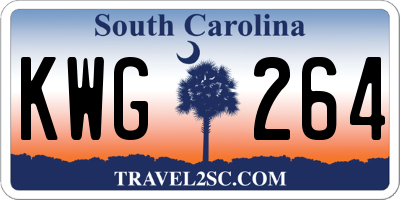 SC license plate KWG264