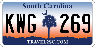 SC license plate KWG269