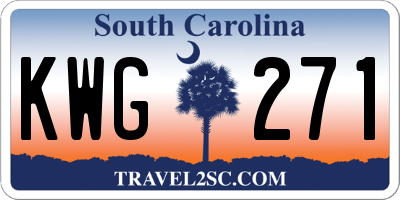 SC license plate KWG271