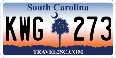 SC license plate KWG273