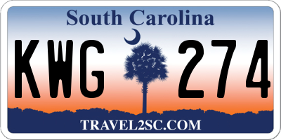 SC license plate KWG274