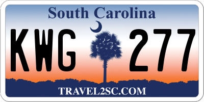 SC license plate KWG277