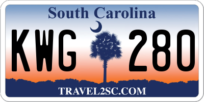 SC license plate KWG280
