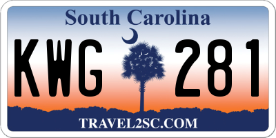 SC license plate KWG281