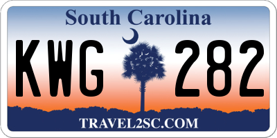SC license plate KWG282