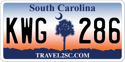 SC license plate KWG286
