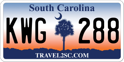 SC license plate KWG288