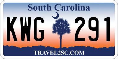 SC license plate KWG291