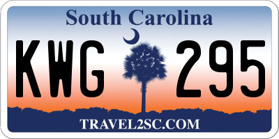 SC license plate KWG295