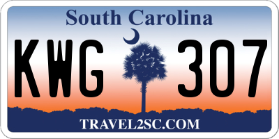 SC license plate KWG307