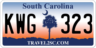SC license plate KWG323