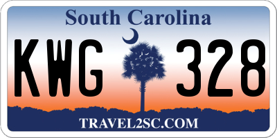 SC license plate KWG328