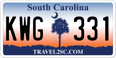 SC license plate KWG331