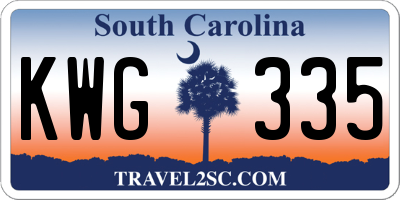 SC license plate KWG335