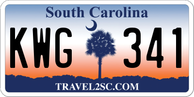 SC license plate KWG341