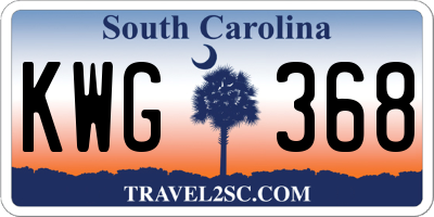 SC license plate KWG368