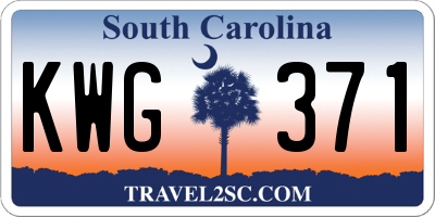 SC license plate KWG371