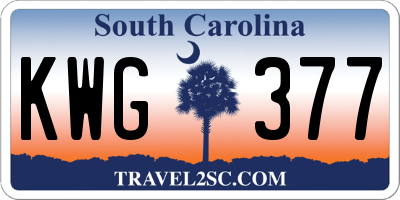 SC license plate KWG377