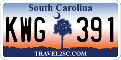 SC license plate KWG391
