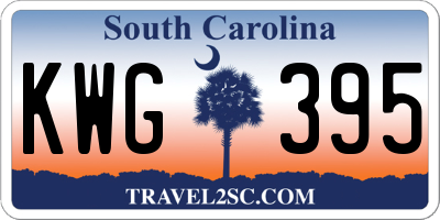SC license plate KWG395