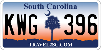SC license plate KWG396