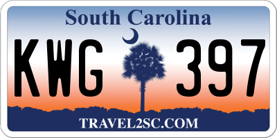 SC license plate KWG397
