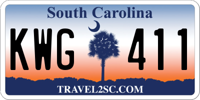 SC license plate KWG411