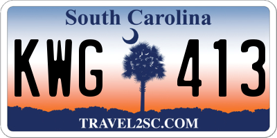 SC license plate KWG413