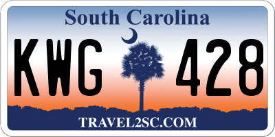 SC license plate KWG428
