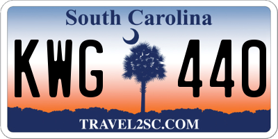 SC license plate KWG440
